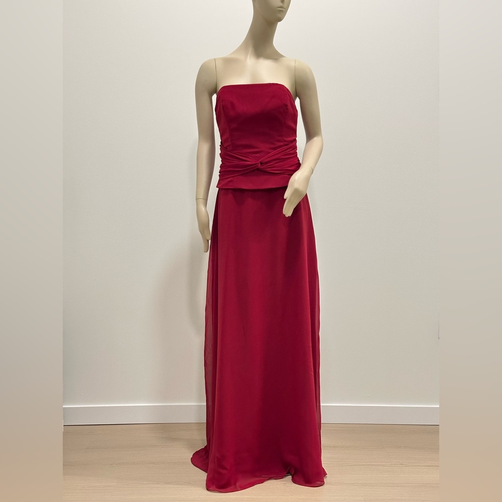 Jordan Cranberry Strapless Dress – Size 10